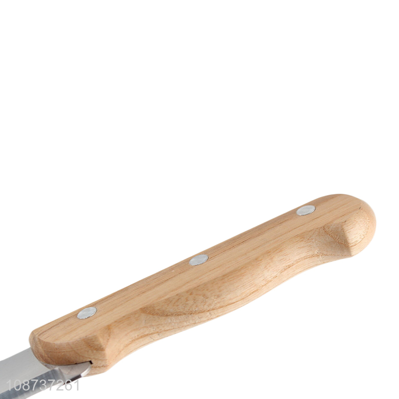 Factory supply 9 inch stainless steel paring knife with wooden handle