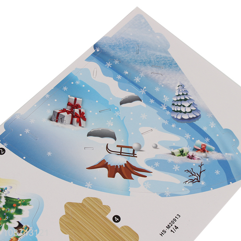 Good quality christmas theme children diy 3d puzzle toy educational toy