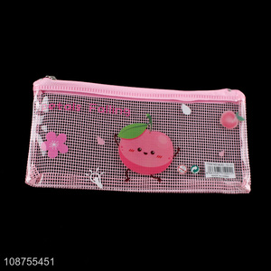 Good sale transparent carton pencil bag with zipper