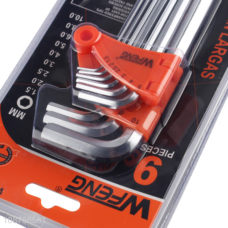 Qholesale Long Hex Key Allen Wrench Set L Wrench Set