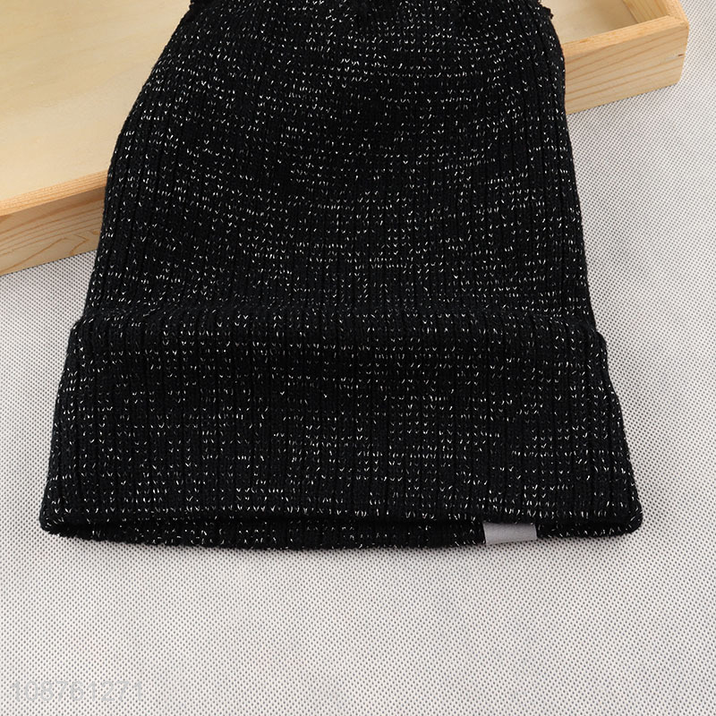 New arrival winter windproof knitted hats cuffed beanies for adults