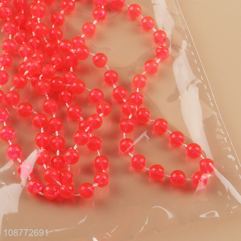 China wholesale red christmas decoration bead chain