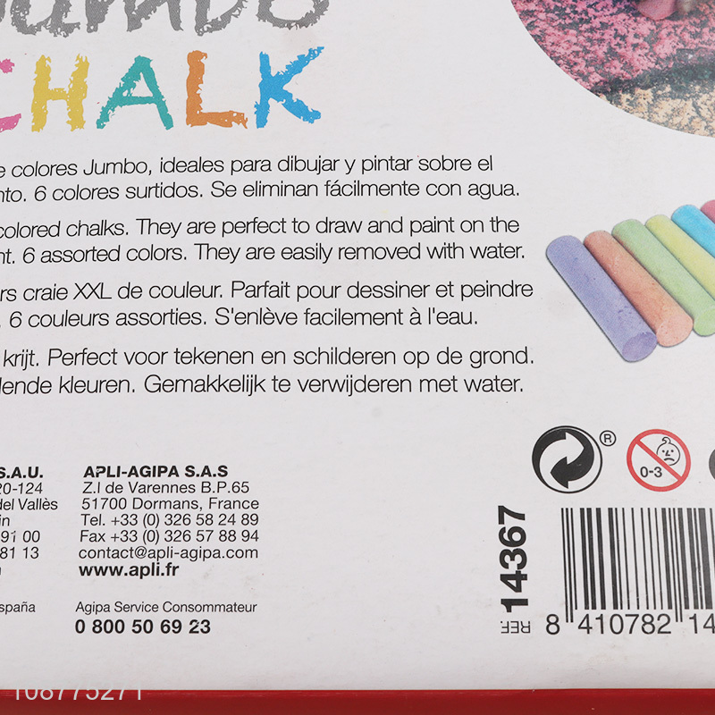 Good quality 6pcs jumbo chalk set