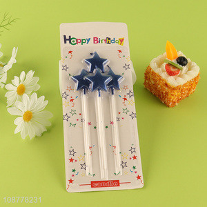 Hot selling 4pcs star shaped <em>birthday</em> <em>candles</em>