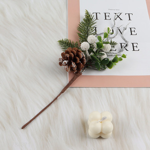 New product artificial Christmas pine picks with pinecones