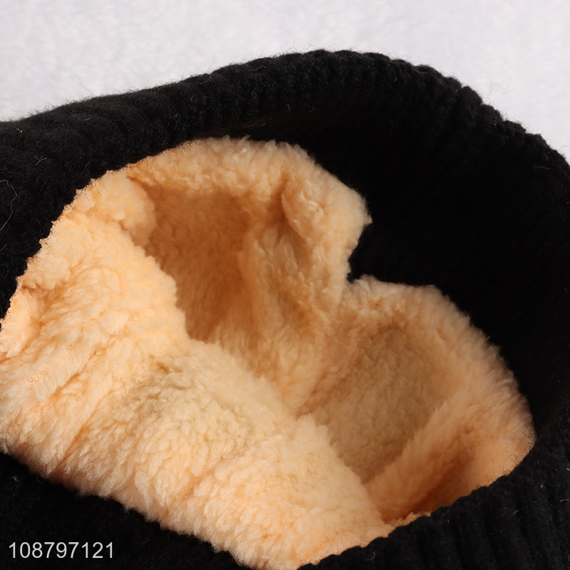 Yiwu market women's winter warm beanie skull cap cuffed hat