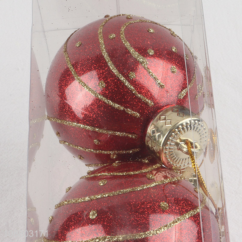 Good sale 3pcs red christmas ball christmas decoration