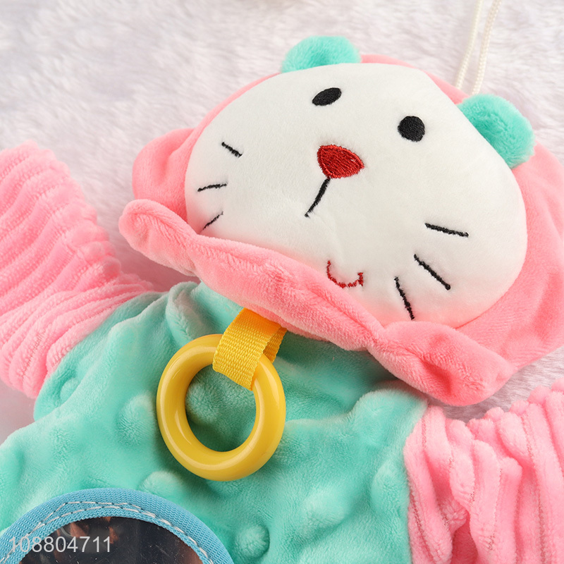 New product cute soft baby security blanket comforter toy