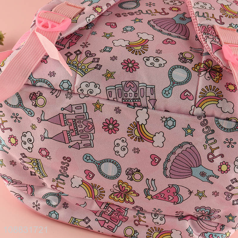 Factory wholesale pink girls students school bag school backpack