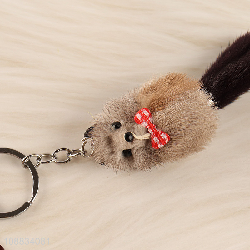 Online wholesale portable plush animal cute keychain