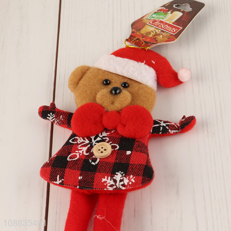 Factory wholesale bear shaped christmas hanging ornaments