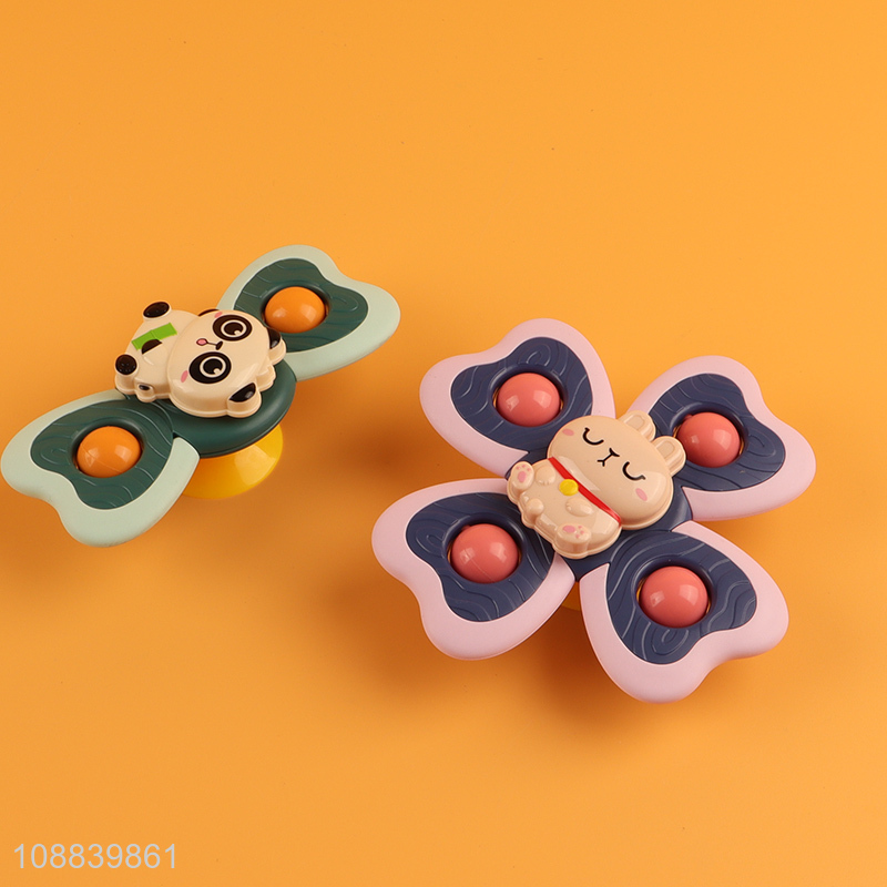 Wholesale 3pcs suction cup spinner toy sensory toy for baby toddlers