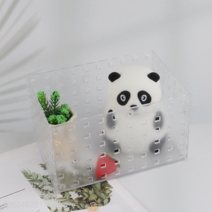 Factory wholesale transparent hollow home office storage box storage bin