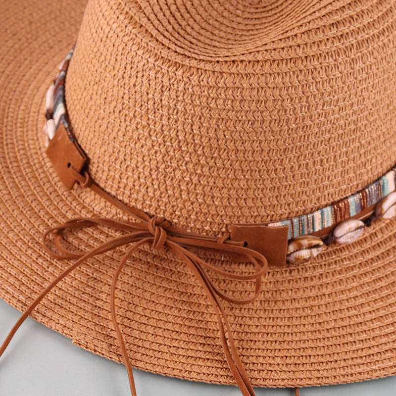 High quality women summer beach hat floppy straw hat