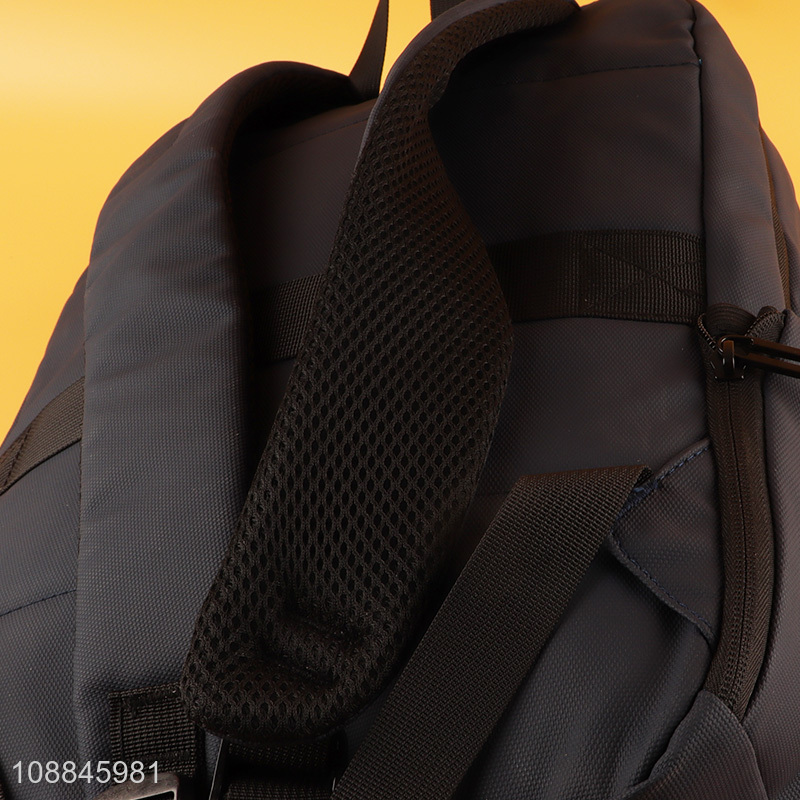 Good quality black outdoor sports backpack for hiking