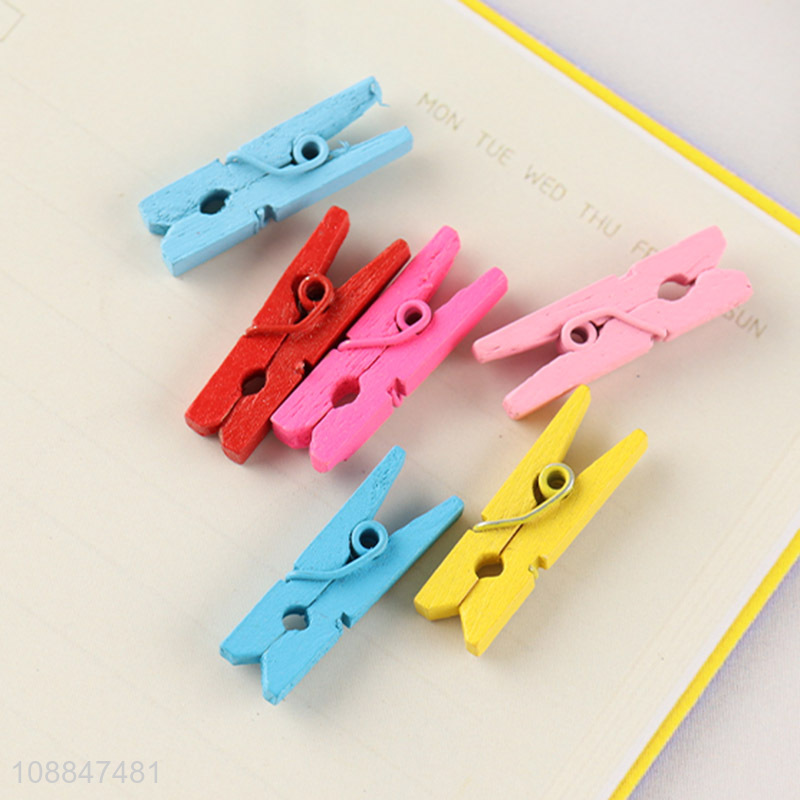 New arrival colorful wooden picture clips wooden clothes pegs