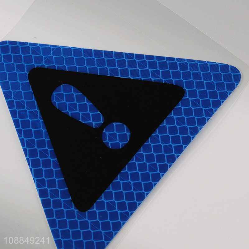 Hot Sale Triangle Warning Sigh Car Reflective Stickers for Motorcycles
