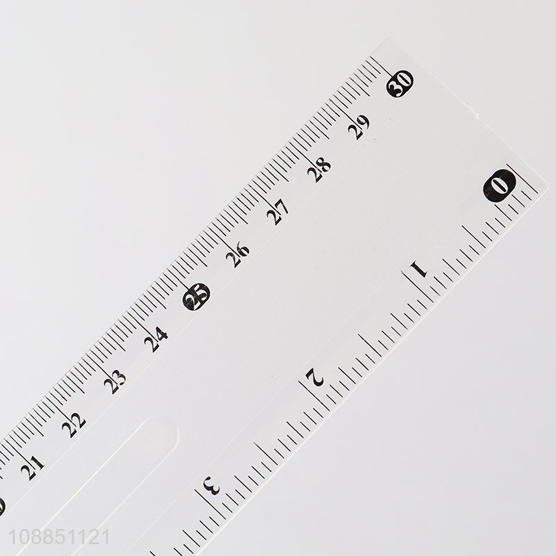 Wholesale transparent plastic straight ruler student measuring tool