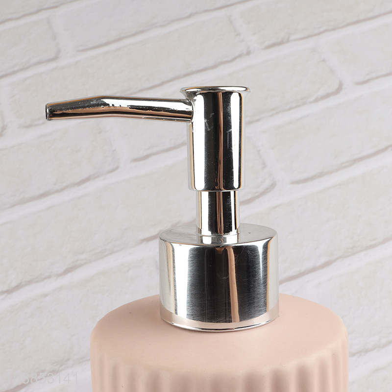 Most popular pink bathroom accessories liquid soap dispenser for sale