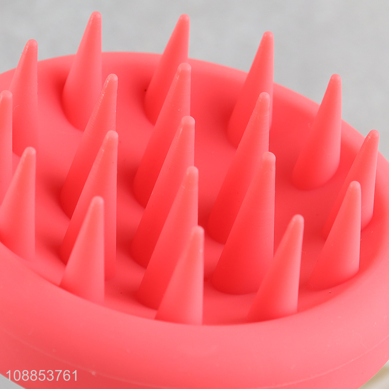 Wholesale silicone hair scalp massager shampoo brush for dandruff removal