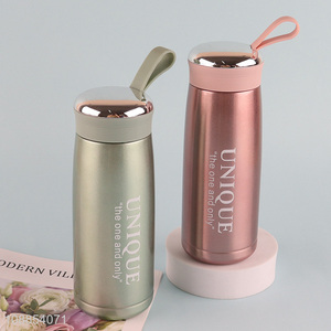 Wholesale 360ml stainless steel double wall insulated water bottle with tea filter