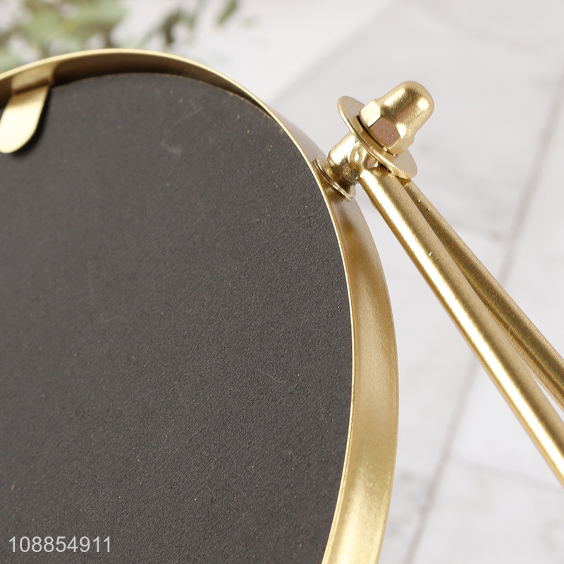 Wholesale desktop makeup mirror single sided rotatable metal vanity mirror