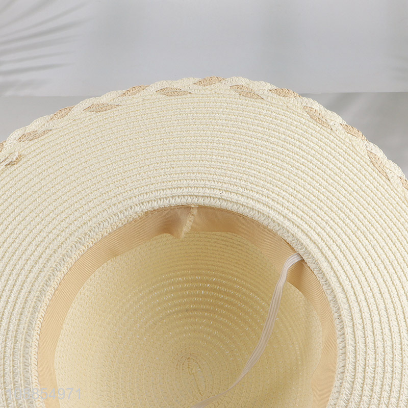 Factory price outdoor summer beach straw hat for women
