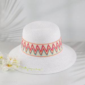 China wholesale summer outdoor sun hat straw hat for women