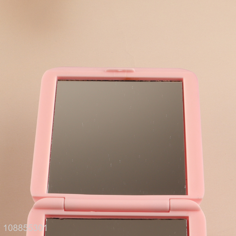 Top quality folding portable pocket mirror double-sided mirror