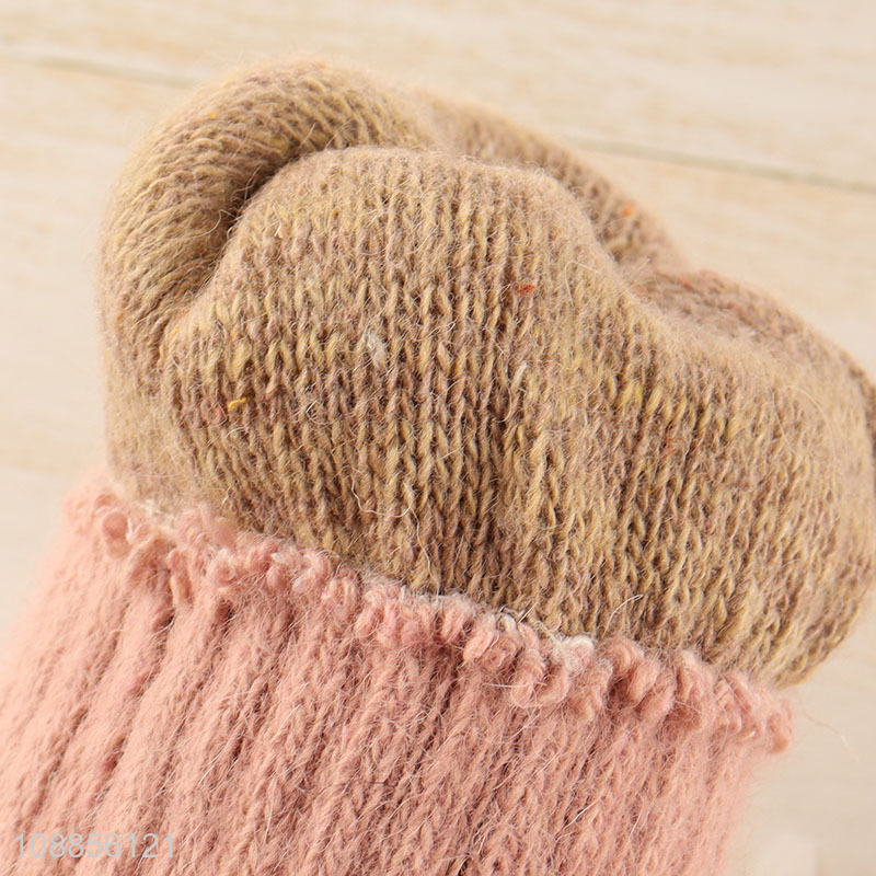 Factory price winter gloves windproof warm knit gloves for women men