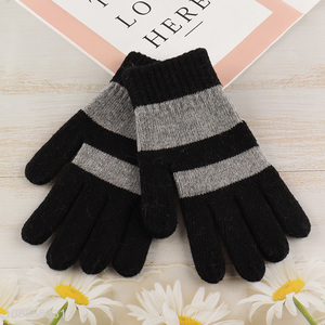 Yiwu market winter warm soft strechy knitted gloves for women men