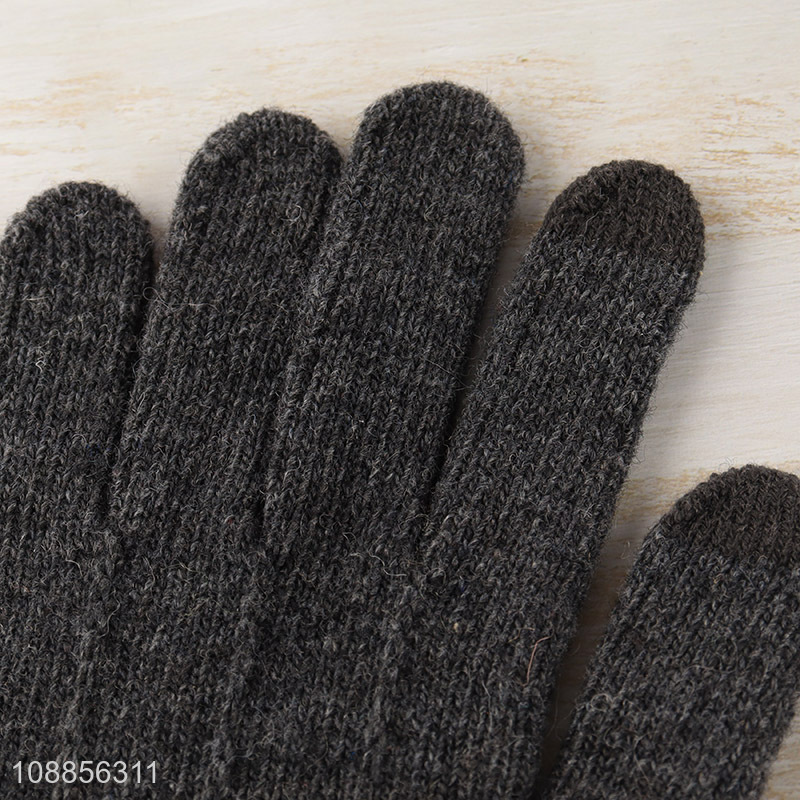 China imports winter gloves windproof warm knit gloves for women men