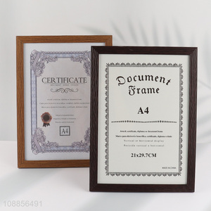 Good Quality A4 Wall Hanging Tabletop Certificate Document Frame