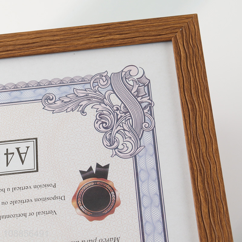 Good Quality A4 Wall Hanging Tabletop Certificate Document Frame