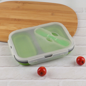 Top selling silicone folding food container lunch box wholesale