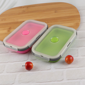 Good quality silicone folding food container lunch box for sale
