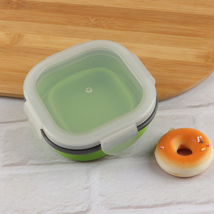 China supplier silicone folding lunch box bento box for sale