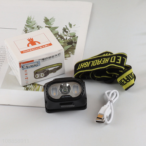 Best selling USB rechargeable super bright head lamp