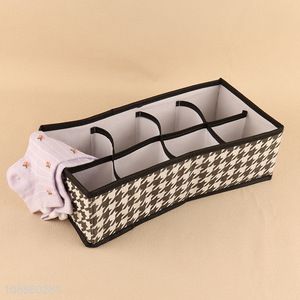 Hot selling foldable towels storage bin underwear drawer organizer divider