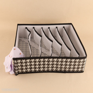 Hot selling foldable bra storage bin underwear drawer organizer divider