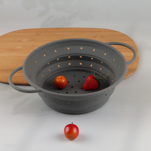 Hot sale silicone kitchen vegetable fruits drain basket wholesale