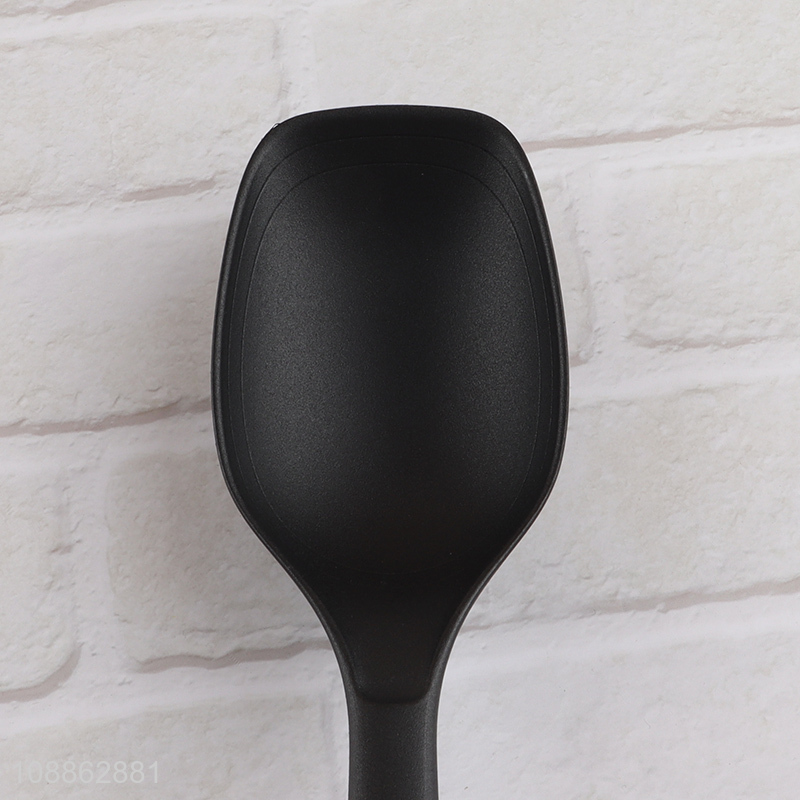 Online wholesale nylon cooking spoon with acacia wood handle