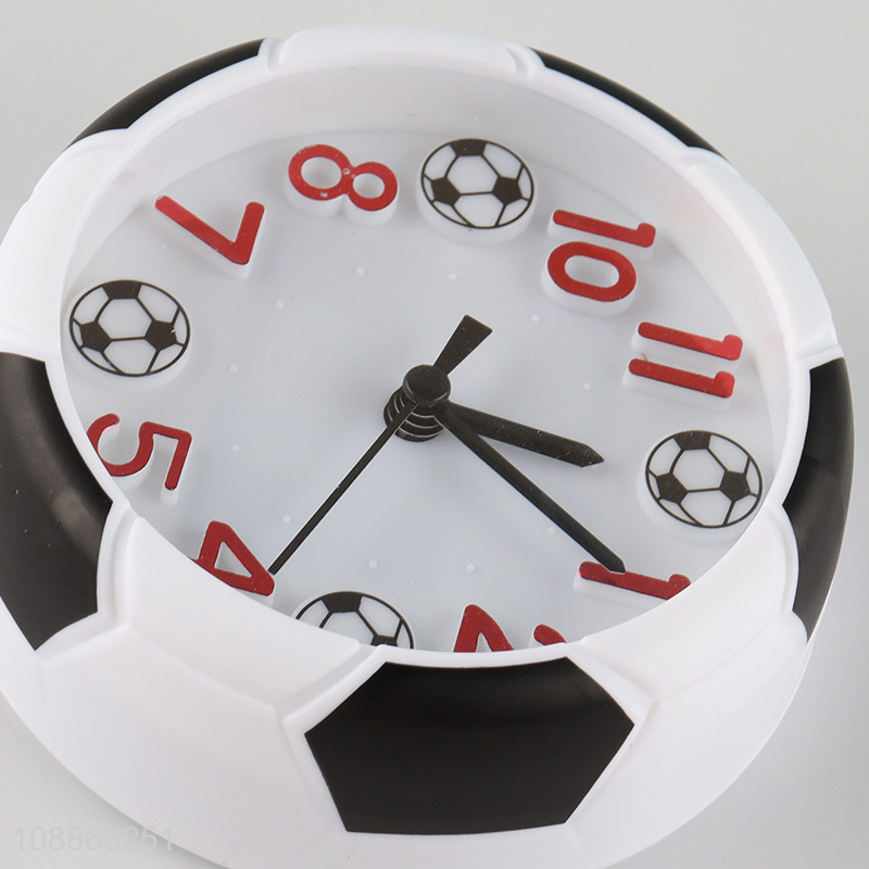 Best sale football shaped round students alarm clock wholesale