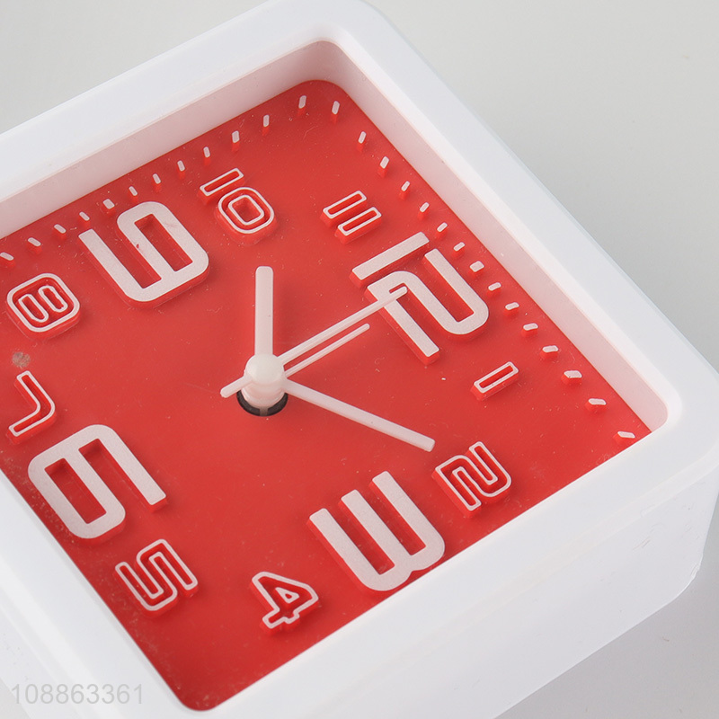 Good sale square desktop decoration alarm clock table clock