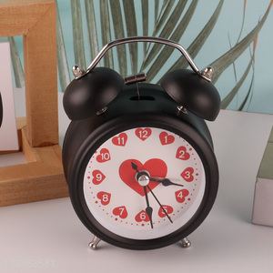 Factory direct sale black alarm clock table clock wholesale