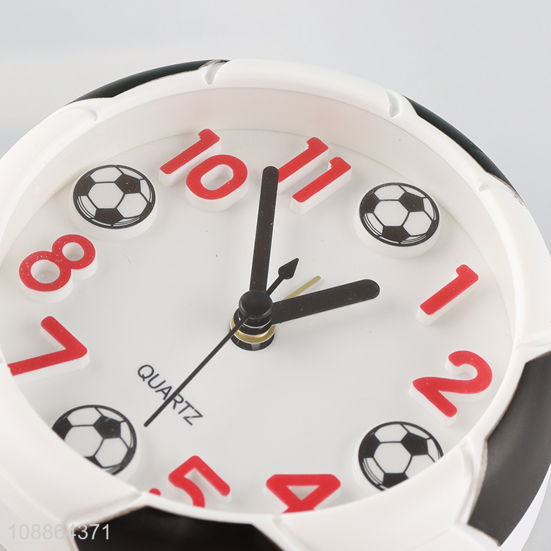 Yiwu market football shape students alarm clock table clock