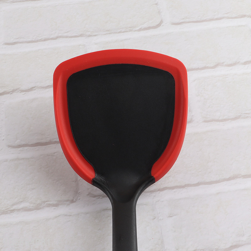 High quality durable silicone spatula turner with long plastic handle