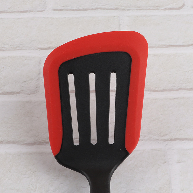 Wholesale durable flexible silicone slotted spatula for non-stick cookware