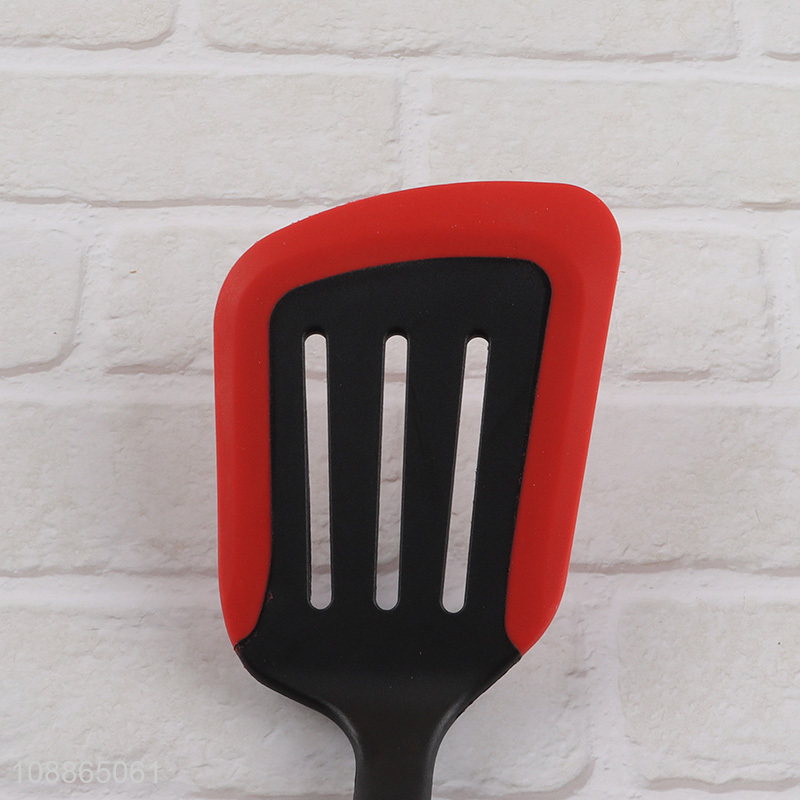 High quality heat resistant silicone slotted spatula turner for pancake