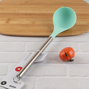 New arrival silicone kitchen cooking serving ladle for sauces chiles